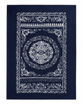 Handmade Indigo Medallion Batik Rectangular Tablecloth