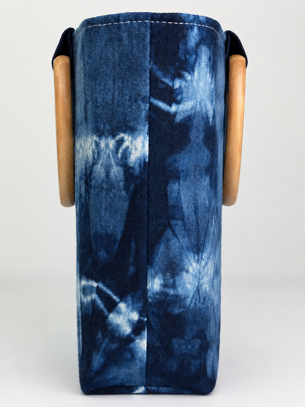 Handmade Indigo Wooden Handle Handbag