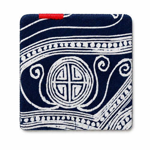 Handmade Indigo Batik 4 Pack Coaster Set