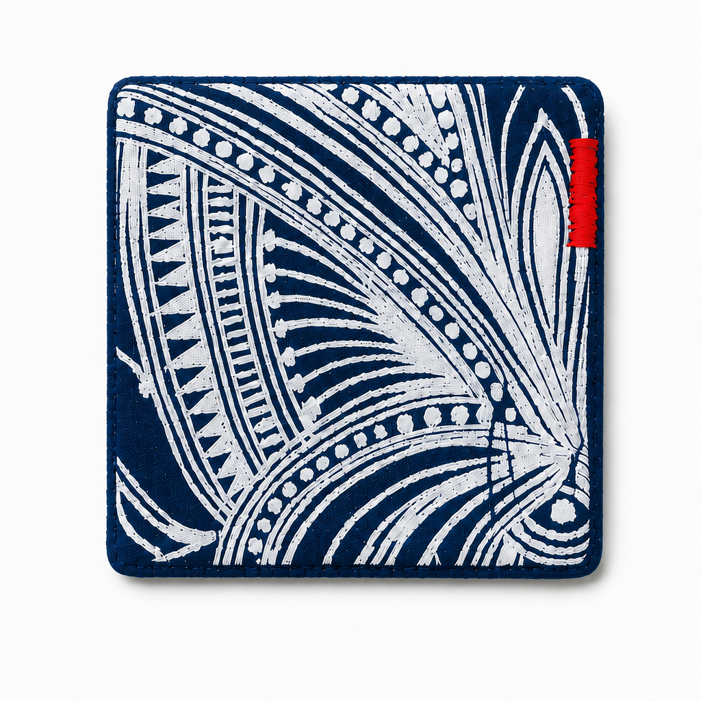 Handmade Indigo Batik 4 Pack Coaster Set