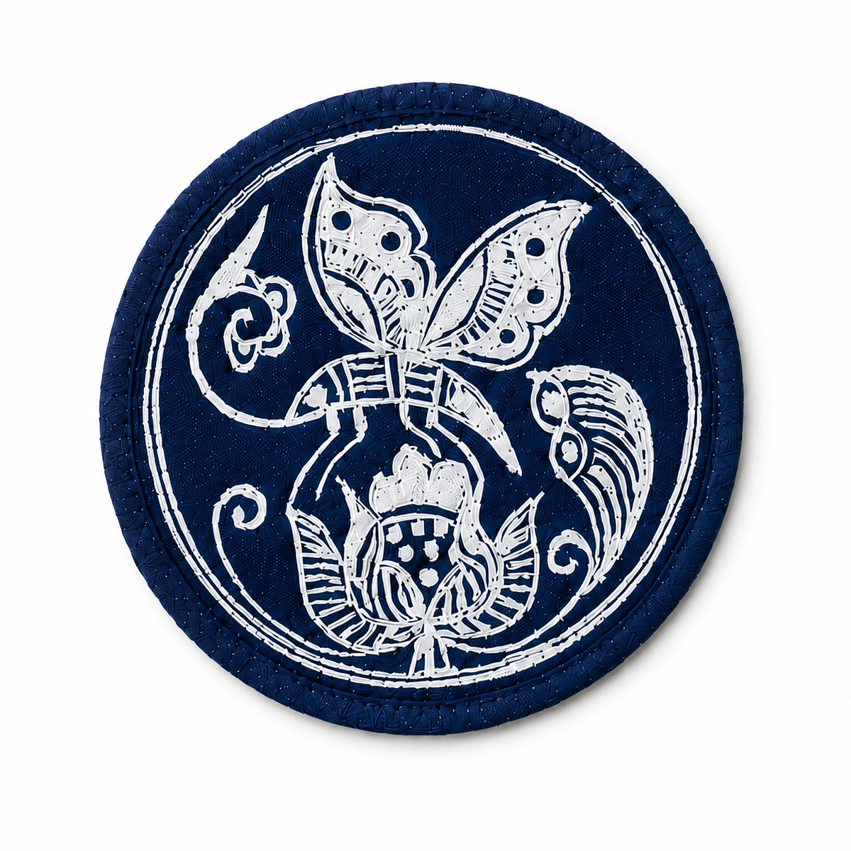 Handmade Indigo Batik 4 Pack Coaster Set