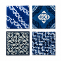 Handmade Indigo Tie-dye 4 Pack Coaster Set