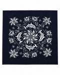 Handmade Indigo Folk Motif Batik Square Tablecloth